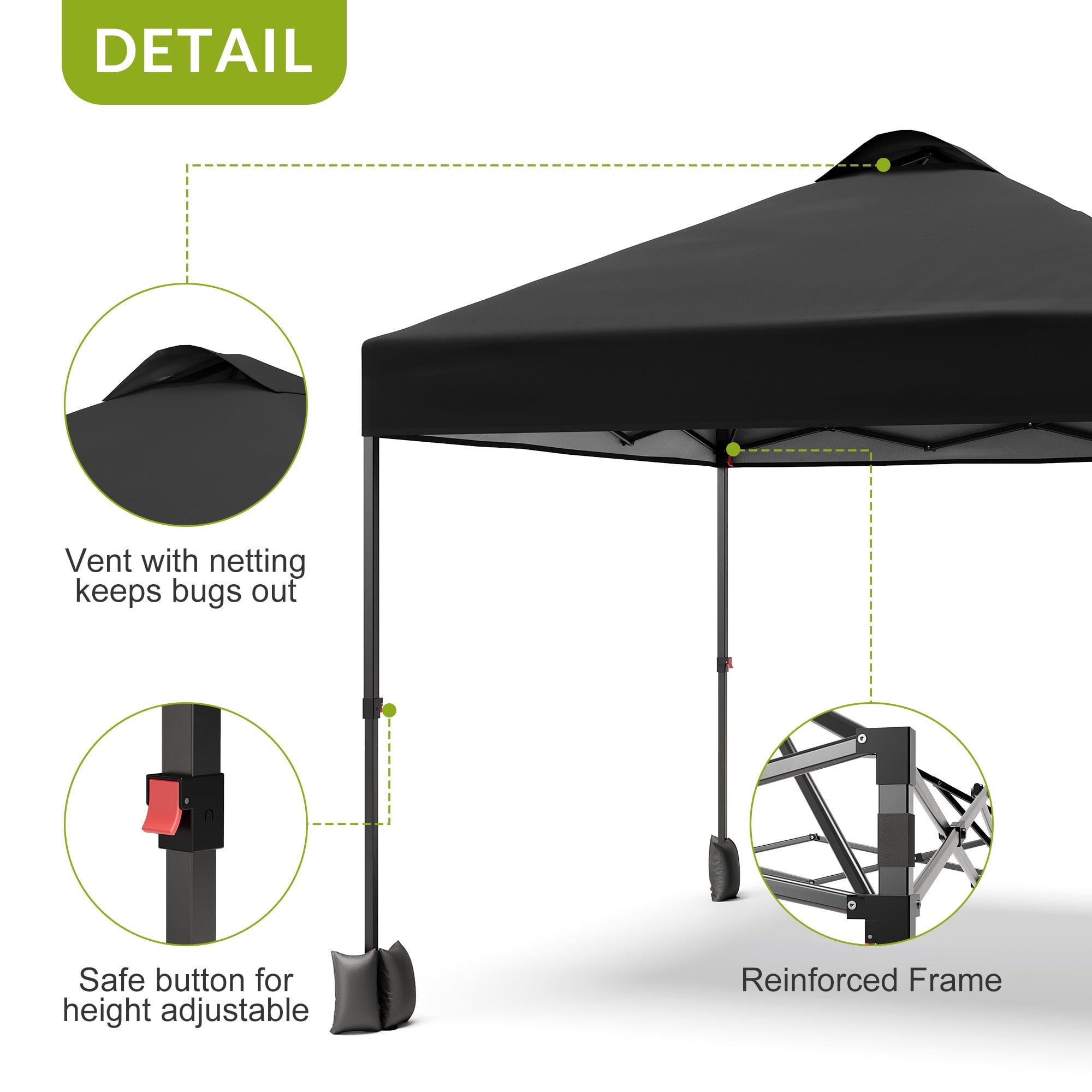 10x10 Pop Up Canopy Tent with 1 Removable Sidewall, Heavy Duty Commercial Instant Shelter with One-Person Setup, 100 Sq Ft Shade for Outdoor Events, Camping, Farmers Market