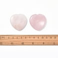thumbnail image 3 of 5 pc Natural Rose Quartz Thumb Worry Stone Pocket Palm Stones for Healing Reiki Stress Relief Heart Shape 39~40x39~40x5~6mm, 3 of 4