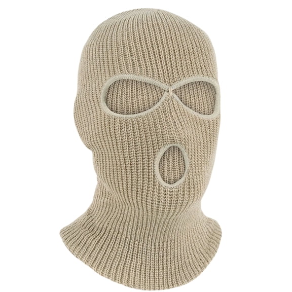 A knitted mask 3 Hole Ski Mask Winter Warmer Full Face Balaclava Outdoor Sports Thermal Cap for Men Women
