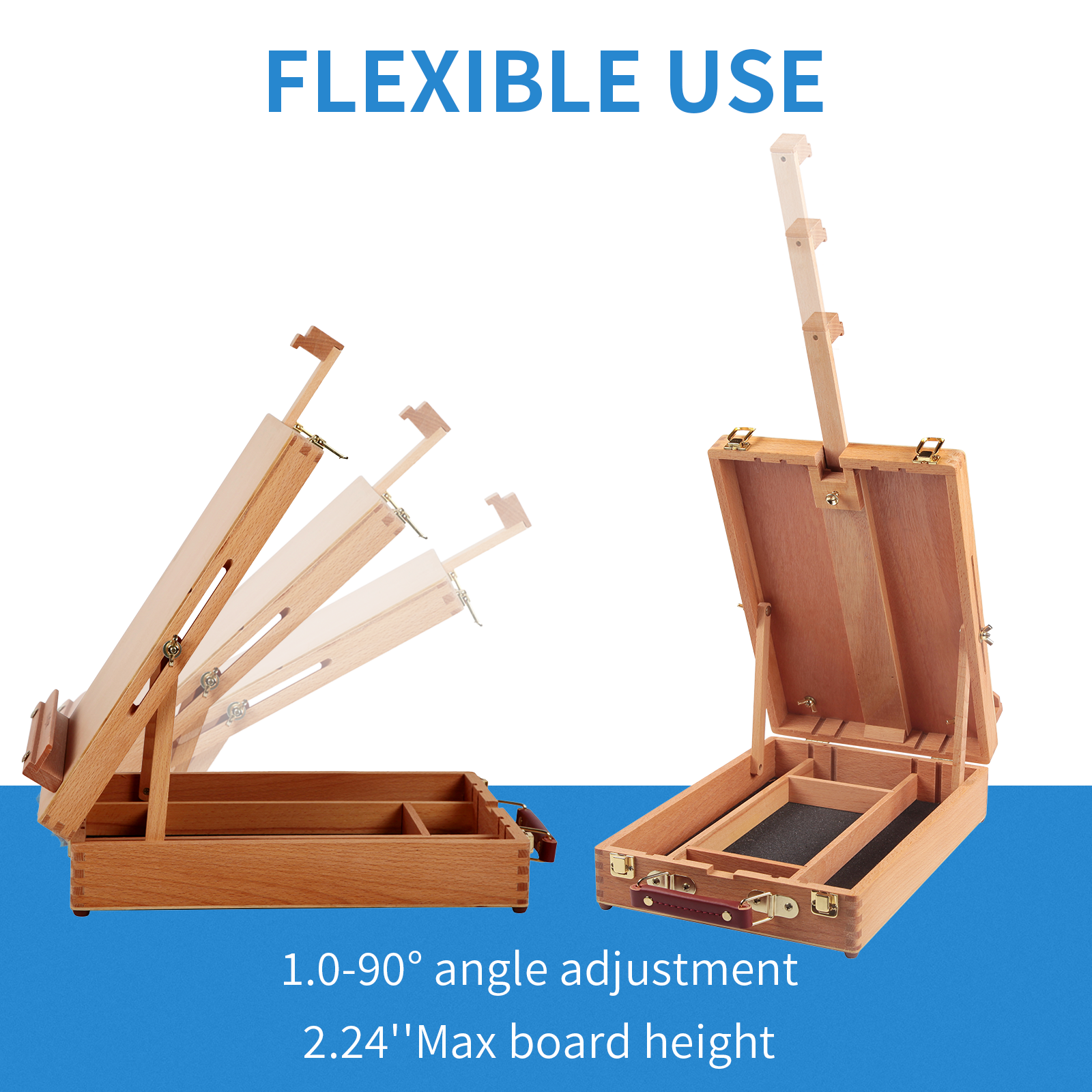 LAVFOX Wooden Tabletop Easel with Storage Drawer photo 5