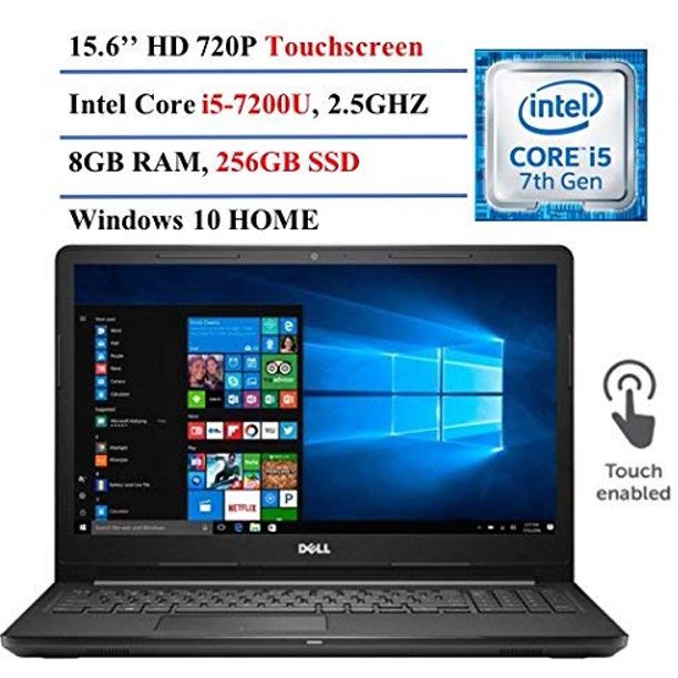 Dell 15.6 Touchscreen Laptop (15.6 Inch HD backlit Display, Intel i5