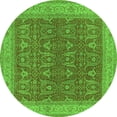 thumbnail image 1 of Ahgly Company Indoor Round Oriental Green Industrial Area Rugs, 7' Round, 1 of 4