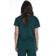 thumbnail image 3 of Just Love Solid Stretch Scrub Top for Women Mock Wrap Nursing Shirt (Hunter Green, Small), 3 of 3