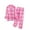 Pink, variant on Womens Pajama Sets 2 Piece Cotton Plaid Pjs Long Sleeve Sleepwear Christmas Button Down Lounge Set