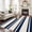 Blue, variant on Navy Blue Stripes Large Area Rug 8x10 FT, Non Slip Living Room Throw Carpet, Modern Minimalist Horizontal Ombre Lines Washable Soft Indoor Outdoor Carpet Non-Shedding Rug for Bedroom Dining Room