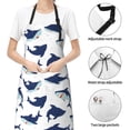 thumbnail image 6 of Honeii Cute Shark Print Waterproof Apron, Adjustable Kitchen Apron with Pockets,for Gardening, Dishwashing, Meat Processing, Car Washing, and Pet Grooming, 6 of 8