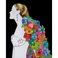 thumbnail image 2 of Rideout, Schuyler 12x14 White Modern Wood Framed Museum Art Print Titled - Flower Hair, 2 of 4
