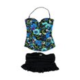 thumbnail image 1 of Island Escape Falda con volantes torcidos para mujer Bandini de 2 piezas, Azul, 10 Island Escape Bandini, 1 of 2