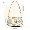 thumbnail image 3 of Ryvnso Hand Drawn Seashells Beach Stars Womens Chain Shoulder Bag Tote Handbags Clutch Hobo Purse with Zipper for Travel, 3 of 7