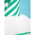 thumbnail image 6 of MSemis Kids Girls Christmas Candy Cane Tutu Dance Dress Santa Bowknot Ballet Leotard Dress Green 6, 6 of 6