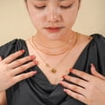 thumbnail image 6 of JeenMata Gift multipack 3 pc Women Two Heart Necklace Pendant Jewelry Gift, Choker, Snake Chain, Curb Link, Trendy Layered Necklace, Adjustable Necklace Gift Set for Women, 6 of 7
