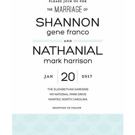 Deco Pattern Standard Wedding Invitation