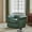 Green, variant on Bentar Chesterfield Swivel Club Chair with Button-Tufted Faux Leather, Nailhead Trim, Scrolled Arms, 360° Rotation, Green