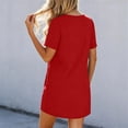 thumbnail image 7 of hotojiny Spring Dresses for Women Loose Fit Casual Pleated Mini Dresses Soft Short Sleeve Crewneck Sundresses for Beach Travel, 7 of 7