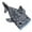B, variant on huayou Novelty Shark Shaped Storage Pouch 10.63 Inch Gray with White Cross Pattern Zippered Organizer Bag for Office Home Use Large Capacity Holder