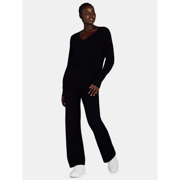 Time and Tru Woman's Long Sleeve Sweater and Pants Set, 2-Piece, Sizes XS-XXXL