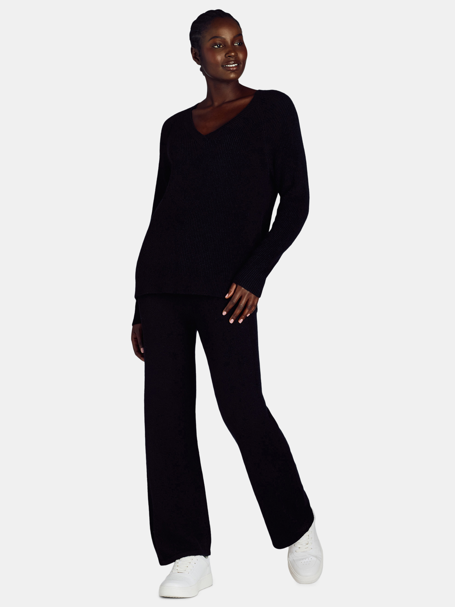 Time and Tru Woman's Long Sleeve Sweater and Pants Set, 2-Piece, Sizes XS-XXXL