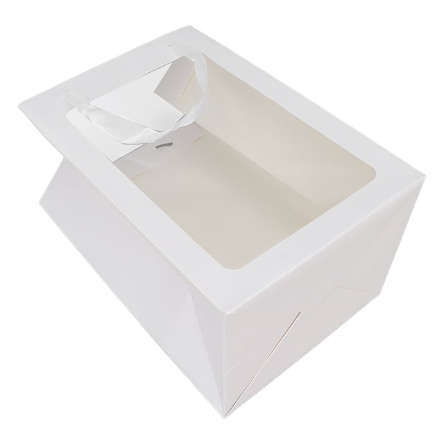 Paper Party Gift Bags, Exquisite Workmanship Cute Cardboard Paper Gift Bags for Christmas Birthdays Favors White,Pink
