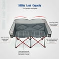 thumbnail image 5 of Barara King Camping Chair, Folding Beach Chair, Folding Camping Chair with Bags and Padded Backrest-Gray, 5 of 8