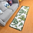 thumbnail image 2 of Coolnut Soft Non-Slip Washable Carpet 24 * 72In Runner Rug High-Density Space Elastic Kitchen Relieve Foot Pressure Bathroom Entrance (6 PCS of Non-Slip Stickers)-Green Cactus Home Decor Gifts, 2 of 7