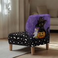 thumbnail image 5 of HELLHERO Wear-Resisting Armless Accent Chair Protector for Hotel, Elastic Bottom Armless Accent Chair Cover, Halloween, 5 of 8
