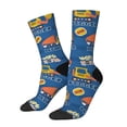thumbnail image 1 of Balery Construction Vehicles Calcetas Largas con Estampado para Hombre y Mujer – Suaves y Transpirables, Talla Única (US 5-11), 1 of 6