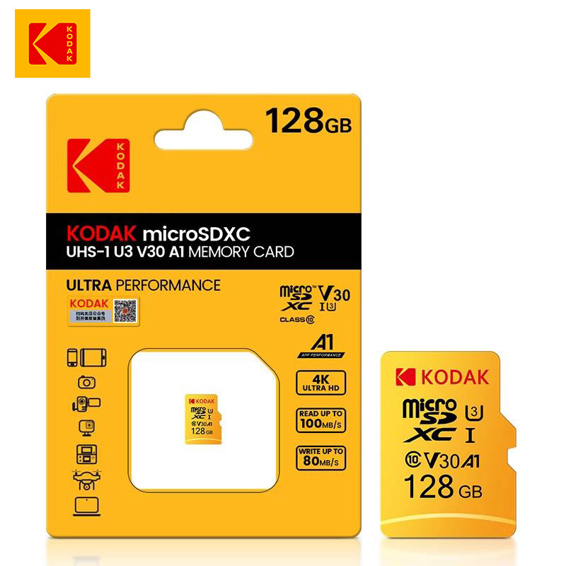 KODAK 32GB 64GB 128G 256G Ultra MicroSDXC UHSI Memory Card, UP TO