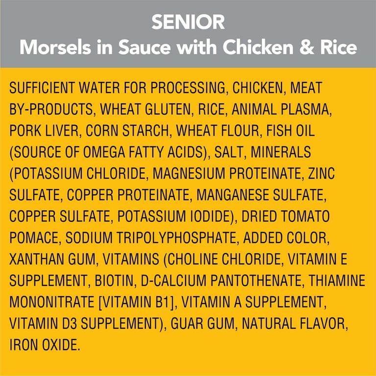 Pedigree Choice Cuts Senior Morsels in Sauce With Chicken and Rice Wet Dog Food 3.5 oz. Pouch