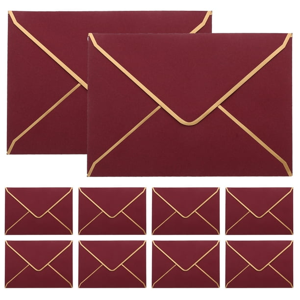 10 sobres de colores sólidos para tarjetas de presentación y decoración fotográfica