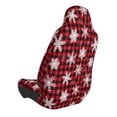 thumbnail image 4 of Lsque Snowflakes On A Buffalo Plaid Christmas Pattern Car Seat Covers for Front Seats , Waterproof Seat Covers for Cars, Sporty Front Seat Covers,Car Seat Cover Protector Front Seats, 4 of 5
