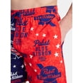 thumbnail image 4 of Pabst Blue Ribbon Men's and Big Men's Swim Board Shorts, Sizes S-3XL, 4 of 5