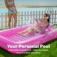 thumbnail image 4 of SLOOSH Inflatable Tanning Pool Lounger Float, 85" x 57" Extra Large Suntan Sun Tan tub for Adults, Tanning chair, Bed Blow up, Raft Lounge Floatie,XL-Pink, 4 of 8