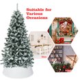 thumbnail image 6 of Gymax Galvanized Metal Christmas Tree Collar Skirt Ring Cover Holiday Decor White, 6 of 10