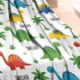 thumbnail image 3 of White Dinosaurs Palms Names Pattern Blanket,Comfortable Soft Lamb Wool Throw Blanket,All Season,Warm Lightweight Blankets for Sofa Bed Couch Living Room Chair,30"x40", 3 of 4