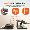 thumbnail image 3 of SUSUZI 37" Wide Height Adjustable Standing Desk Converter, Quick Release, 1 Pack, 3 of 9