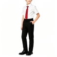 thumbnail image 2 of Odeerbi Niños 3 Piezas Caballero Traje Formal Preppy Traje de Manga Corta Camisa de Vestido y Pantalones de Traje Con Corbata Uniforme Escolar Conjunto, 2 of 6