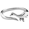 thumbnail image 1 of Anillos para mujer, regalos para mujer, lindos anillos de apertura de dinosaurio, regalo, delicado anillo de plata minimalista., 1 of 2