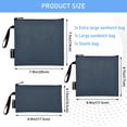 thumbnail image 3 of Dailycode Reusable Ziploc Bags Leakproof Sandwich Snack Freezer Bags Dark Blue 3 pack, 3 of 7