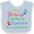thumbnail image 3 of Inktastic Awesome Like My Godfather Boys Baby Bib, 3 of 4