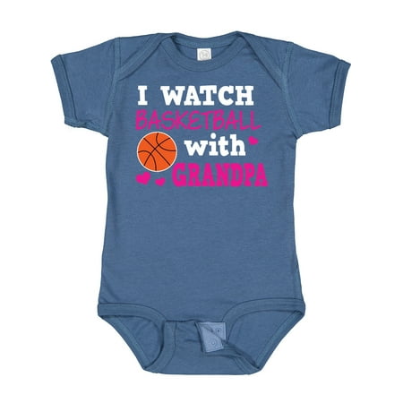 

Inktastic I Watch Basketball with Grandpa Gift Baby Girl Bodysuit