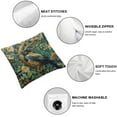 thumbnail image 4 of Nawypu William Forest Raven On Acanthus Leaves Blue Green Floral Throw Pillow Covers Inch Aesthetic Pillow Decorative Pillowcase Home Decor Living Room Cushion Case Bed Sofa Couch,Set of 2, 4 of 6