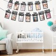 thumbnail image 6 of NOGIS Glitter 1st Birthday Photo Banner-Pre Strung 1-12 Month Photo Banner for First Birthday Decorations Girl | 1st Birthday Picture Banner for Happy Birthday Decorations (Black), 6 of 7