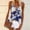 Blue, variant on Tank Tops Camisole Crew Neck Tie Dye Sexy Loose Standard Straps Blue Women's Tops