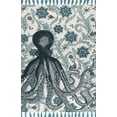 thumbnail image 2 of nuLOOM Thomas Paul Printed Flatweave Cotton Giant Octopus Area Rug, 5' x 8', Aqua, 2 of 2