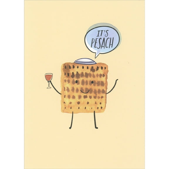 RSVP It's Pesach: Smiley Faced Matzo Passover Card