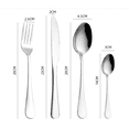 thumbnail image 3 of Hongchun Ensemble de Couverts Argent - Ensemble de Couverts en Acier Inoxydable Poli - Ensemble de 24 Pcs - Plus Comprend Support de Couverts Doré - Qualité Lavable au Lave-Vaisselle, 3 of 5