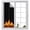 Orange, variant on Window Privacy Film Abstract Green Flame Stained Glass Window Film Decorative Sun Block Window Cover Flickering Fire Pattern Black Window Clings Static Adhesive Sticker for Bathroom 23.6"x59"