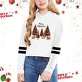 thumbnail image 2 of MIASHUI Sweat à Capuche pour Filles Imprimé de Noël Manches Longues Crop Top, Blanc, 6-7 Ans, 2 of 4