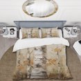 thumbnail image 2 of Designart "American Basswood Tree in Beige II" Tree Bedding Covert Set - Landscapes White Modern Bed Set With 2 Shams, 2 of 6
