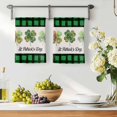 thumbnail image 3 of St. Patrick's Day Kitchen Towels Set of 3, Country Spring Clovers Green Black Plaid Absorbent Dish Towels for Kitchen, Microfiber Hand Towel, Quick Drying Tea Towel for Cleaning Decorative Dishcloths, 3 of 7